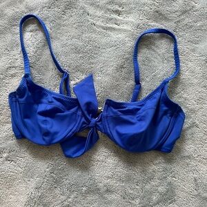 Solid & Striped Zoey Blue Underwire Bikini Top